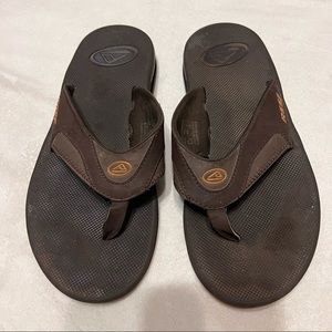 REEF FANNING Bottle Opener Men's Brown Sandals Flip Flops 9